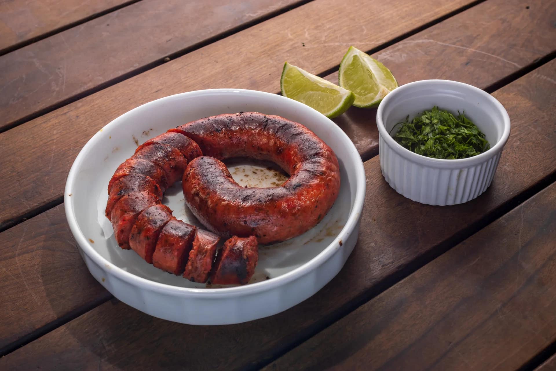 Linguiça artesanal calabresa grelhada da Casa Oliva